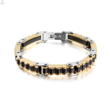 Gold und schwarz Fahrrad Kette Schmuck, Herren tragen Armband Schmuck